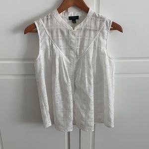 Anthropologie White Sleeveless Shirt